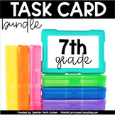 7th Grade Math Task Card Bundle - Math Stations Math Centers