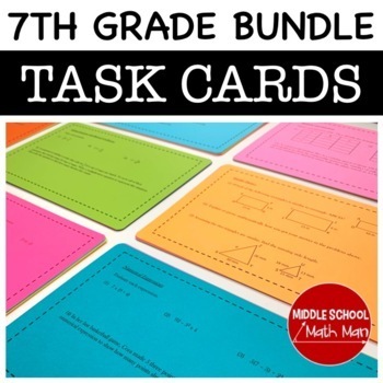 Preview of 7th Grade Math Task Cards Bundle