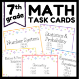 7th Grade Math Task Cards | EOG Review Bundle