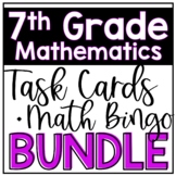 7th Grade Math Task Cards and Bingo Bundle