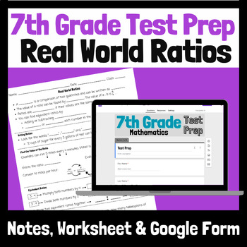 Preview of 7th Grade Math Test Prep/ Review/ ACAP - Real World Ratios