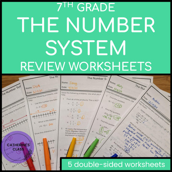 Preview of 7th Grade Math The Number System Review Classwork or Homework
