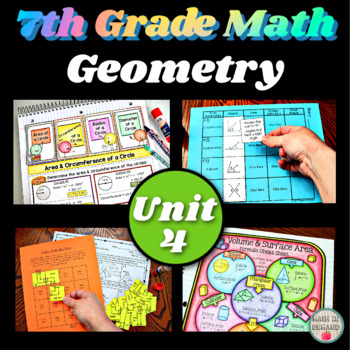 Preview of 7th Grade Math Unit 4 Geometry Curriculum