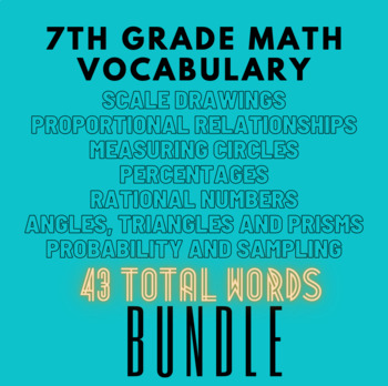 Preview of 7th Grade Math Vocabulary Bundle