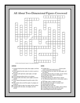 7th Grade Math Vocabulary Crossword Puzzles by Ralynn ...