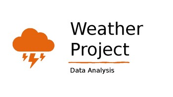 Preview of 7th Grade Math Weather Project - Data Analysis, Measure of Center