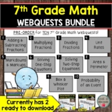 7th Grade Math Webquests Bundle DISTANCE LEARNING Growing Bundle