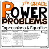 7th Grade Math Word Problems Expressions and Equations Mat