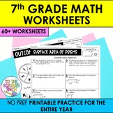 7th Grade Math Worksheets | Full Year Handouts and Printou