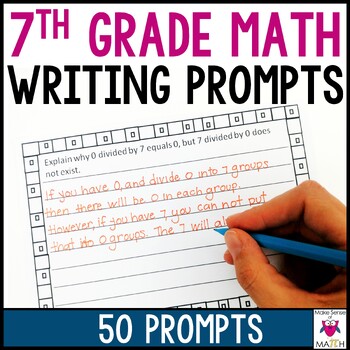 Preview of 7th Grade Math Writing Prompts | 7th Grade Math Journal Writing Ideas