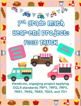 Preview of 7th Grade Math Year-End Food Truck Project