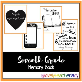 Preview of 7th Grade Memory - End of the Year DIGITAL COPY/ EDITABLE