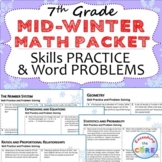 7th Grade MID WINTER  / February MATH PACKET {Review/Asses