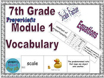Preview of 7th Grade Module 1 Engage NY Math - SBAC - Vocabulary - Editable