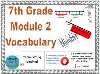 Preview of 7th Grade Module 2 Vocabulary - SBAC - Editable