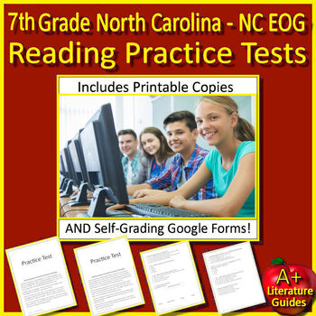 Preview of 7th Grade NC EOG Reading Practice Tests (North Carolina End of Grade Review)