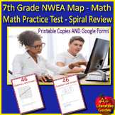7th Grade NWEA MAP Math SELF-GRADING GOOGLE FORMS TEST PREP RIT Bands 231 - 250