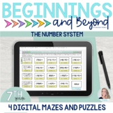 7th Grade Number System Digital Maze and Puzzle Math Bundle