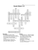7th Grade Number Systems Vocab Cross Word Puzzle