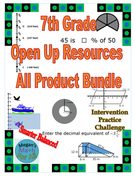 Preview of 7th Grade Open Up Resources All Product Bundle - Editable - SBAC