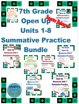 Preview of 7th Grade Open Up Resources All Unit Summative Practice - Editable