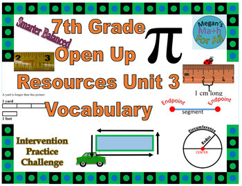 Preview of 7th Grade Open Up Resources Unit 3 Vocabulary - Editable - SBAC
