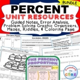 PERCENTS BUNDLE Guided Notes, Error Analysis, Graphic Orga