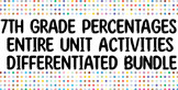 7th Grade Percentages Entire Unit Differentiated Mega Bundle