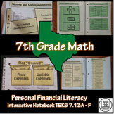 7th Grade Math TEKS Personal Financial Literacy