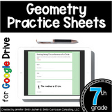 7th Grade Practice Sheets Geometry Google Forms in Google Forms