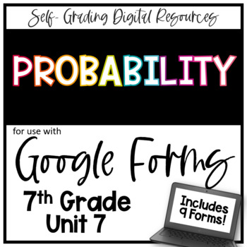 Preview of 7th Grade Probability Bundle for Google Forms