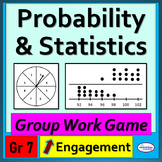 7th Grade Probability & Statistics Spiral Review Game Acti