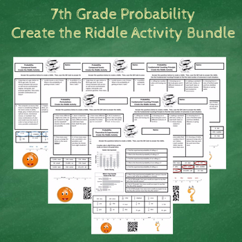 Preview of 7th Grade Probability Unit Create the Riddle Activity Bundle