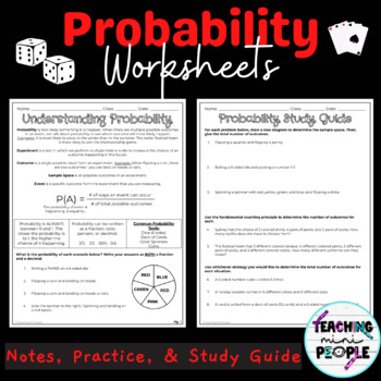 Preview of 7th Grade Probability Worksheets