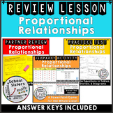 7th Grade Proportional Relationships End of Unit Review Lesson