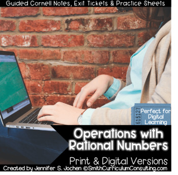 Preview of 7th Grade Rational Numbers Guided Cornell Notes Bundle - Perfect for AVID