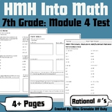 7th Grade HMH Into Math | Module 4 Rational Numbers Test | State Test Prep