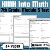 7th Grade HMH Into Math | Module 5 Rational Numbers Test | State Test Prep