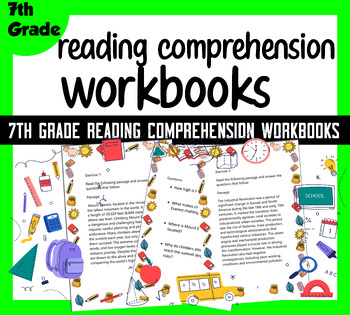 Preview of 7th Grade Reading Comprehension Workbooks: Strengthening Skills for Success