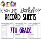 7th Grade Reading Workshop/Conferring Record Sheets
