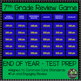 7th Grade Review Game - EOY All Standards - Game Show Review