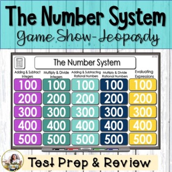 Preview of 7th Grade Review Game | The Number System Test Prep |Jeopardy