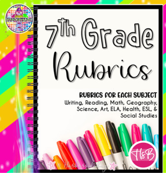 Preview of 7th Grade Rubrics For Educators