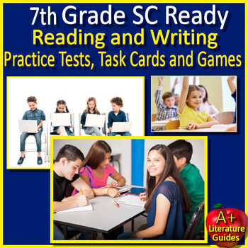 Preview of 7th Grade SC Ready Reading and Writing Practice Tests, Task Cards and Games
