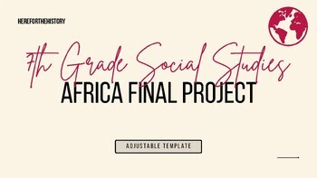 Preview of 7th Grade SS - GA Africa Final Project