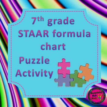 7th Grade STAAR Formula Chart Matching Activity - 2 Versions