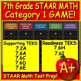 7th Grade STAAR Math Test Prep Game Category 1 