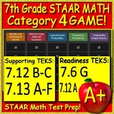 7th Grade STAAR Math Test Prep Game Category 4