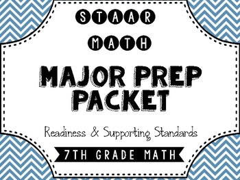 Preview of 7th Grade STAAR Math Test Prep Pack: Readiness & Supporting