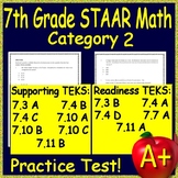 7th Grade STAAR Math Test Prep C2: TEKS (7.3A-B, 7.4A-D, 7